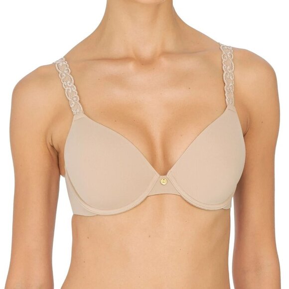 Natori "pur lux" full fit tshirt bra beige underwire size 36DDD BNWOT - Picture 1 of 6